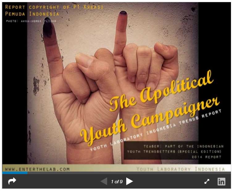 The Apolitical Youth Campaigner in Indonesia 2014