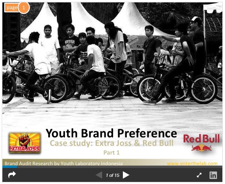 Youth Brand Preference; Extra Joss & Red Bull (Brand Audit 1/2)