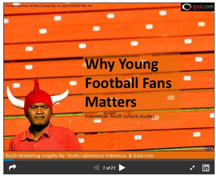 Why young indonesian football fans matters: Marketing sports to Indonesian youth