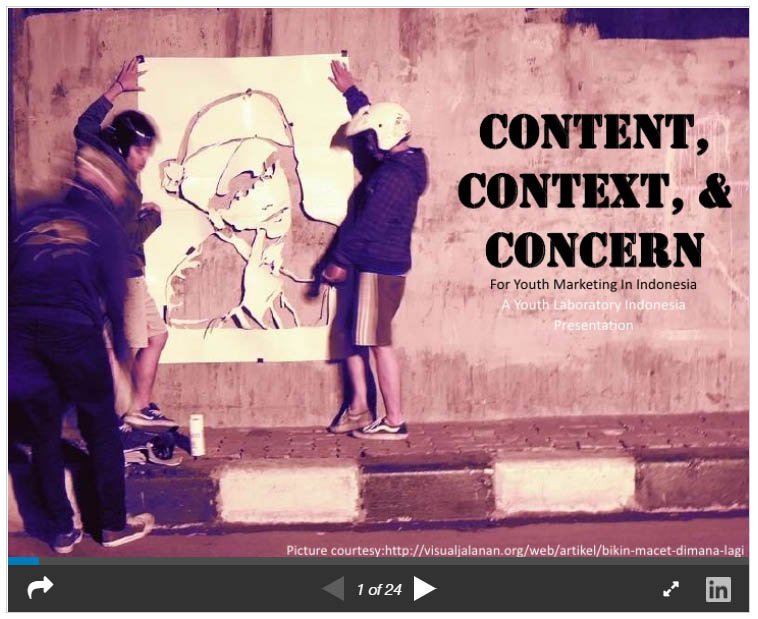 Content, context & concern for youth marketing in Indonesia