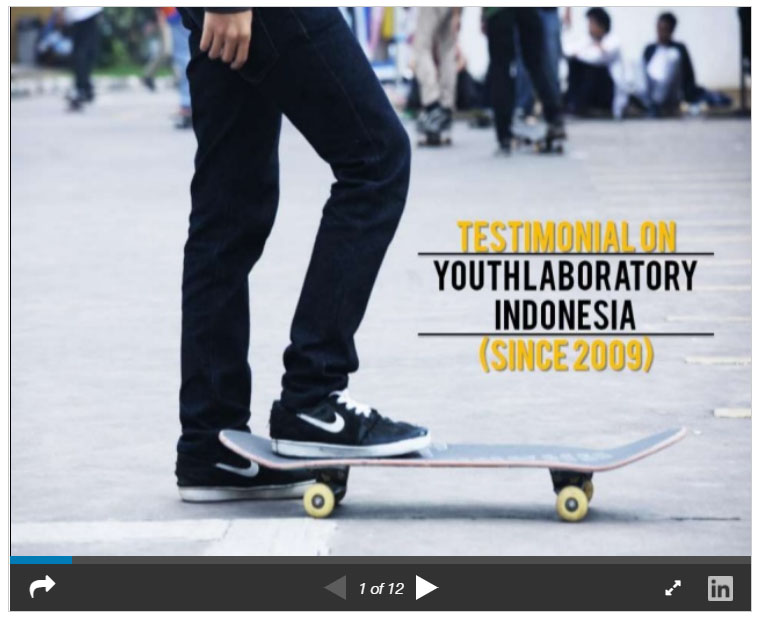 Testimonial on Youth Laboratory Indonesia Since 2009